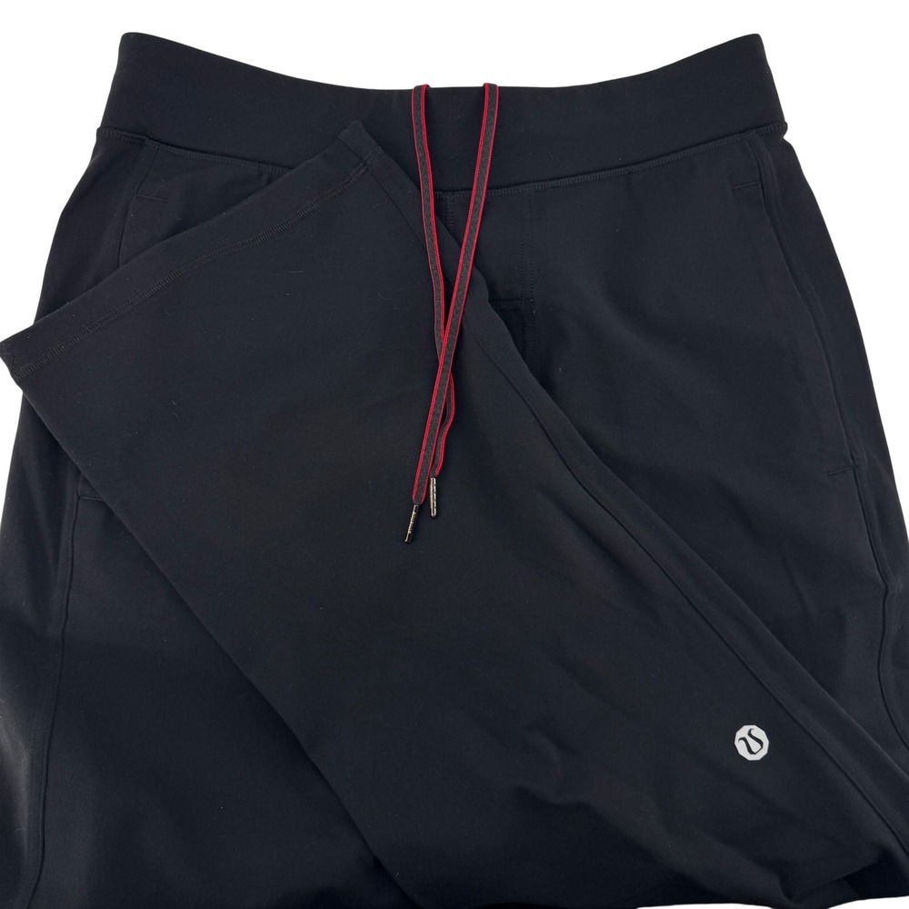 Lululemon Mens Black Kung Fu Pants Wide Leg Drawstring Size Medium Tall